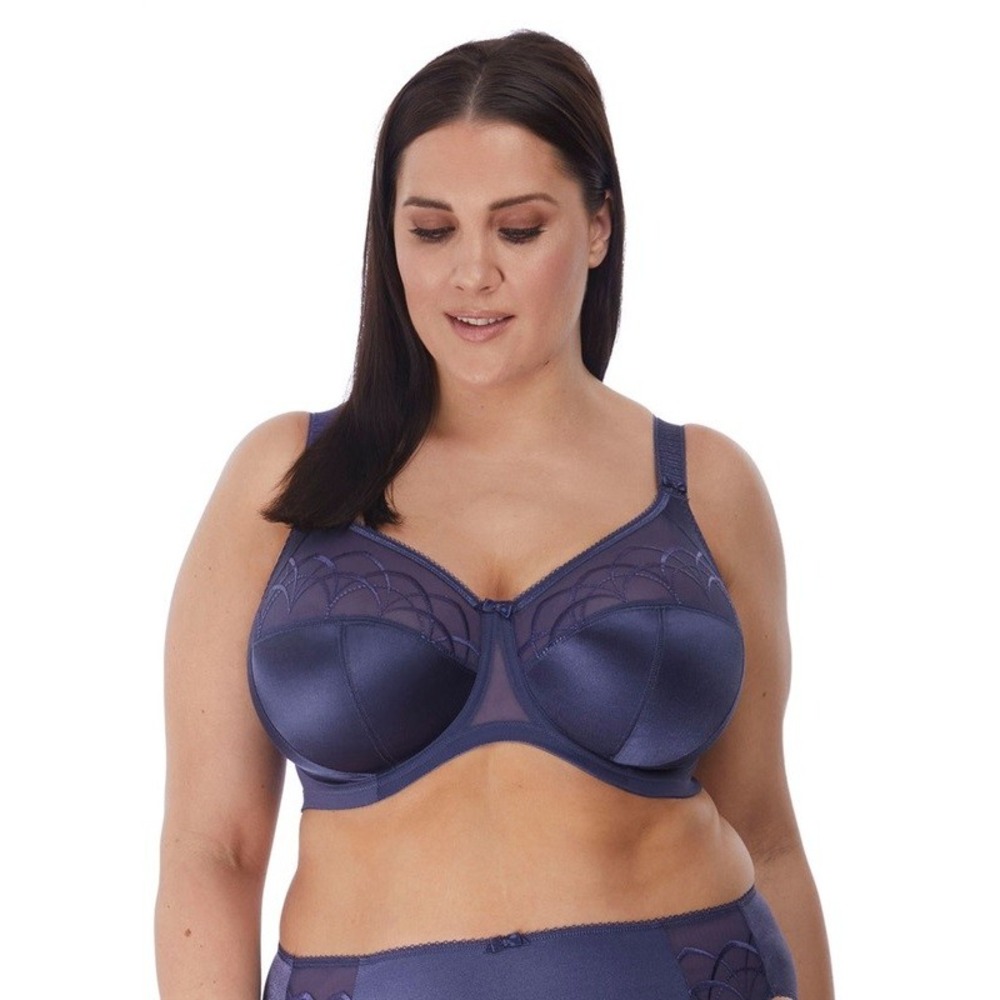 NWPT Elomi 34H USA Cate Underwire Full Cup Banded Bra EL4030 Blue 120429